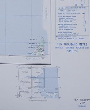 Bathurst, Prince Edward Island. Canada 1:250000 Map Sheet 21 P
