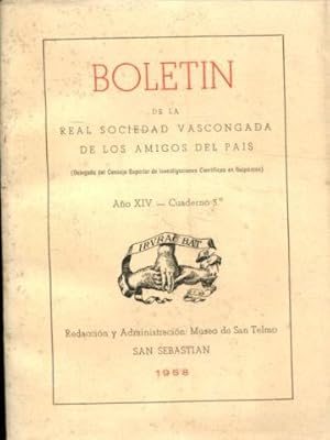 BOLETIN DE LA REAL SOCIEDAD VASCONGADA DE AMIGOS DEL PAIS. AÑO XIV-CUADERNO 3º.