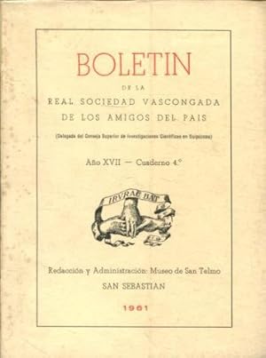 BOLETIN DE LA REAL SOCIEDAD VASCONGADA DE AMIGOS DEL PAIS. AÑO XVII-CUADERNO 4º.