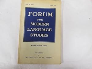 Seller image for Forum for modern language studies for sale by Goldstone Rare Books