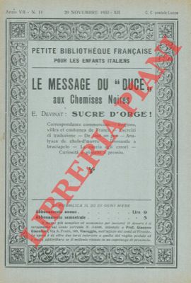 Le message du "Duce" aux Chemises Noires - Sucre d'orge!