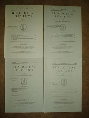 Biological Reviews of the Cambridge Philosophical Society. Volume 46 [1971]