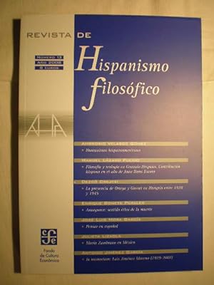 Imagen del vendedor de Revista de hispanismo filosfico. N 13 - Ao 2008 a la venta por Librera Antonio Azorn