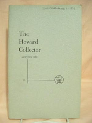 Immagine del venditore per THE HOWARD COLLECTOR, VOLUME 3, NUMBER 1, AUTUMN 1970, WHOLE NUMBER 13 venduto da Robert Gavora, Fine & Rare Books, ABAA