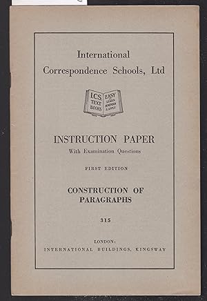 Construction of Paragraphs - Book 315