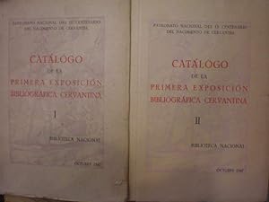 Bild des Verkufers fr Catlogo de la primera Exposicin Bibliogrfica Cervantina ( 2 Vols) Biblioteca Nacional zum Verkauf von Librera Antonio Azorn