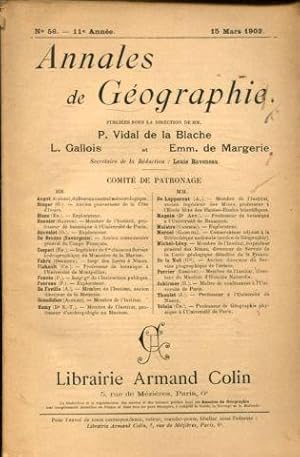 ANNALES DE GEOGRAPHIE. Nº 56-1902.