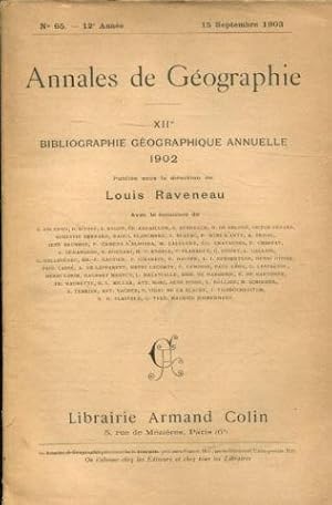 ANNALES DE GEOGRAPHIE. Nº 65-1903.