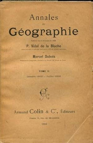 ANNALES DE GEOGRAPHIE. TOME II-OCTOBRE1892-JUILLET 1893.