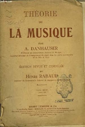 Imagen del vendedor de THEORIE DE LA MUSIQUE. a la venta por Le-Livre