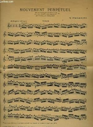 Image du vendeur pour MOUVEMENT PERPETUEL - POUR VIOLON. mis en vente par Le-Livre