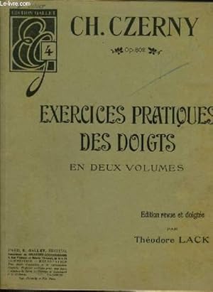 Imagen del vendedor de EXERCICES PRATIQUES DES DOIGTS - EN 2 VOLUMES : LIVRE 1. a la venta por Le-Livre