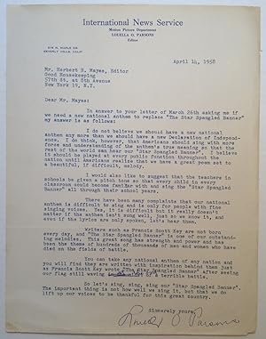 Patriotic Typed Letter Signed to editor Herbert Mayes