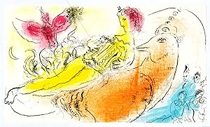 L'accordéoniste, 1957. Lithographie originale / original lithograph from Marc CHAGALL.