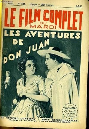 Seller image for LE FILM COMPLET DU MARDI N 1140 - 11E ANNEE - LES VANETURES DE DON JUAN for sale by Le-Livre