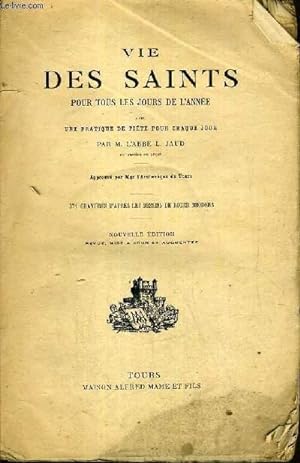 Seller image for VIE DES SAINTS POUR TOUS LES JOURS DE L'ANNEE. for sale by Le-Livre