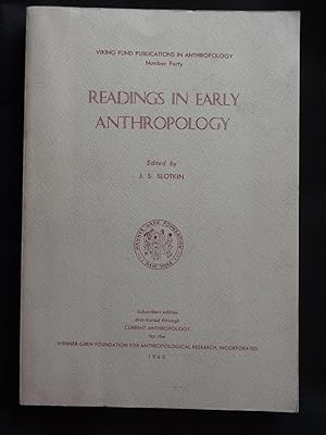 READINGS IN EARLY ANTHROPOLOGY