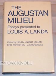 Image du vendeur pour AUGUSTAN MILIEU. ESSAYS PRESENTED TO LOUIS A. LANDA.|THE mis en vente par Oak Knoll Books, ABAA, ILAB