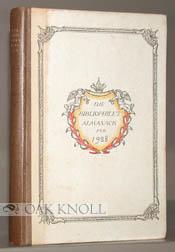 Imagen del vendedor de BIBLIOPHILE'S ALMANACK FOR 1928.|THE a la venta por Oak Knoll Books, ABAA, ILAB