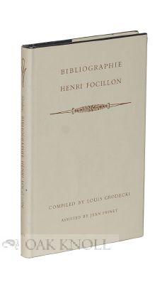 Seller image for BIBLIOGRAPHIE HENRI FOCILLON for sale by Oak Knoll Books, ABAA, ILAB