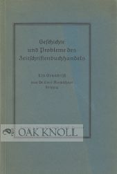 Seller image for GESCHICHTE UND PROBLEME DES ZEITSCHRIFTENBUCHHANDELS for sale by Oak Knoll Books, ABAA, ILAB