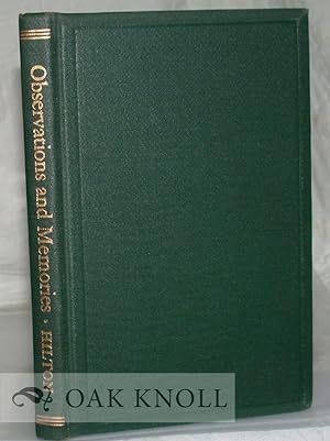 Seller image for OBSERVATIONS AND MEMORIES WITH GINN AND COMPANY FROM EIGHTEEN NINETY TO NINTEEN FORTY-SIX for sale by Oak Knoll Books, ABAA, ILAB