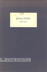 Seller image for JACKSON BURKE, 1908-1975, IN MEMORIAM for sale by Oak Knoll Books, ABAA, ILAB