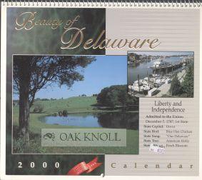 BEAUTY OF DELAWARE, OFFICIAL CALENDAR OF THE MILLENNIUM