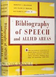 Seller image for BIBLIOGRAPHY OF SPEECH AND ALLIED AREAS: 1950-1960 for sale by Oak Knoll Books, ABAA, ILAB