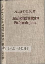 Immagine del venditore per BERUFSGEHEIMNISSE UND BINSENWAHRHEITEN venduto da Oak Knoll Books, ABAA, ILAB