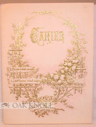 Seller image for CAHIER for sale by Oak Knoll Books, ABAA, ILAB