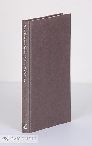 Imagen del vendedor de DESCRIPTIVE CATALOGUING, A STUDENTS' INTRODUCTION TO THE ANGLO-AMERICAN CATALOGUING RULES 1967 a la venta por Oak Knoll Books, ABAA, ILAB
