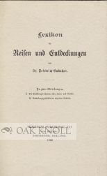 Seller image for LEXIKON DER REISEN UND ENTDECKUNGEN for sale by Oak Knoll Books, ABAA, ILAB