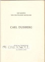 Seller image for MAZEN DES DEUTSCHEN MUSEUMS, CARL DUISBERG.|EIN for sale by Oak Knoll Books, ABAA, ILAB