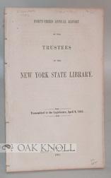 Seller image for FORTY-THIRD ANNUAL REPORT OF THE TRUSTEES OF THE NEW YORK STATE LIBRARY for sale by Oak Knoll Books, ABAA, ILAB