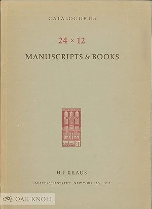 24 X 12, MANUSCRIPTS & BOOKS