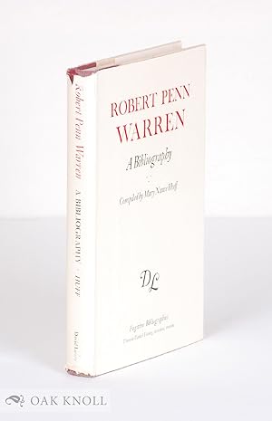 Seller image for ROBERT PENN WARREN, A BIBLIOGRAPHY for sale by Oak Knoll Books, ABAA, ILAB