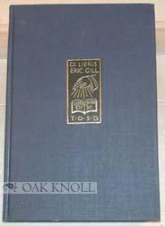 Seller image for BIBLIOGRAPHY OF ERIC GILL for sale by Oak Knoll Books, ABAA, ILAB