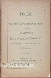 Image du vendeur pour MEMORIAL POEM AT THE ONE HUNDRED AND NINETY-FIRST CELEBRATION OF DRAWYER'S CHURCH, JUNE 1, 1902 mis en vente par Oak Knoll Books, ABAA, ILAB