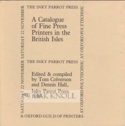 Bild des Verkufers fr CATALOGUE OF FINE PRESS PRINTERS IN THE BRITISH ISLES.|A zum Verkauf von Oak Knoll Books, ABAA, ILAB