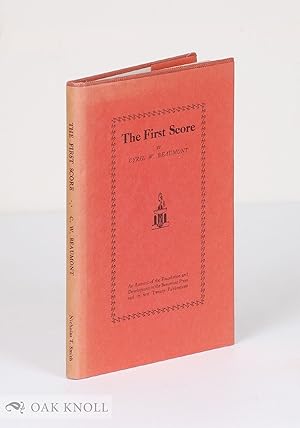 Seller image for FIRST SCORE.|THE for sale by Oak Knoll Books, ABAA, ILAB