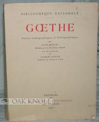 Seller image for GOETHE, 1749-1832 for sale by Oak Knoll Books, ABAA, ILAB