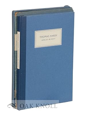 Image du vendeur pour THOMAS HARDY, NOVELIST OR POET mis en vente par Oak Knoll Books, ABAA, ILAB