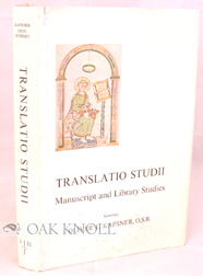 Imagen del vendedor de TRANSLATIO STUDII, MANUSCRIPT AND LIBRARY STUDIES HONORING OLIVER L. KAPSNER, O.S.B. a la venta por Oak Knoll Books, ABAA, ILAB