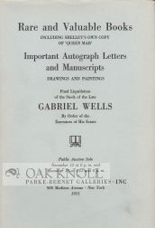 RARE AND VALUABLE BOOKS.AUTOGRAPH LETTERS AND MANUSCRIPTS.FINAL LIQUIDATION OF THE STOCK OF THE L...