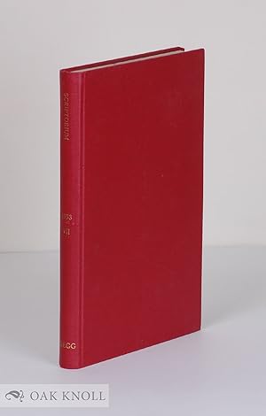 SCRIPTORIUM . INTERNATIONAL REVIEW OF MANUSCRIPT STUDIES. TOME V11. 1953