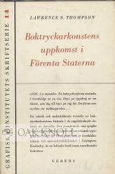 Image du vendeur pour BOKTRYCKARKONSTENS UPPKOMST I FORENTA STATERNA [THE RISE OF THE ART.] mis en vente par Oak Knoll Books, ABAA, ILAB