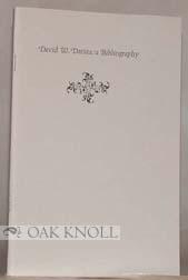 Seller image for DAVID W. DAVIES: A BIBLIOGRAPHY for sale by Oak Knoll Books, ABAA, ILAB