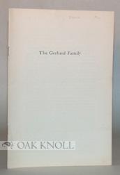 Seller image for GERHARD FAMILY for sale by Oak Knoll Books, ABAA, ILAB