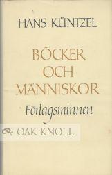 BOCKER OCH MANNISKOR [BOOKS AND MEM]